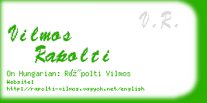 vilmos rapolti business card